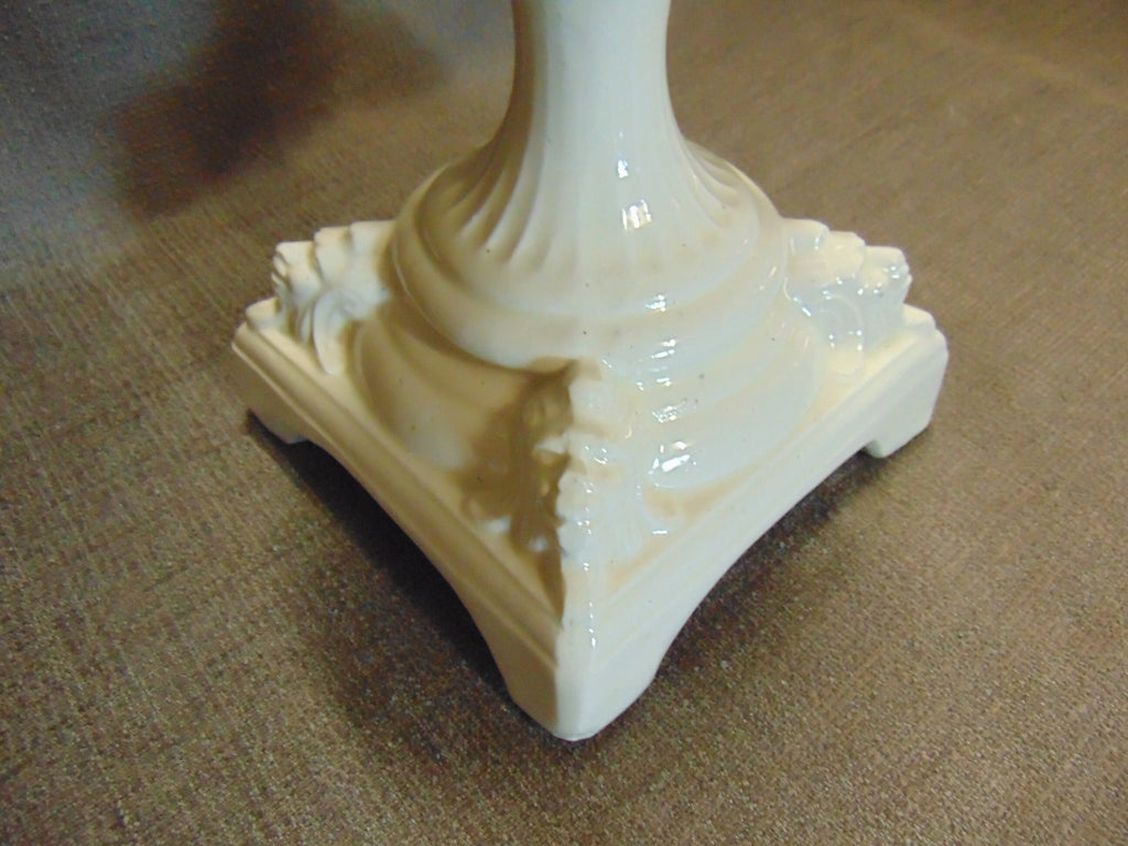 Victorian White Stoneware Food Stand