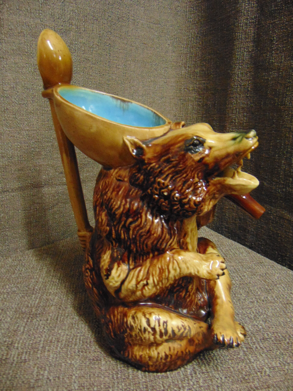 Joseph Holdcroft Majolica Bear Jug - Victorian circa 1875