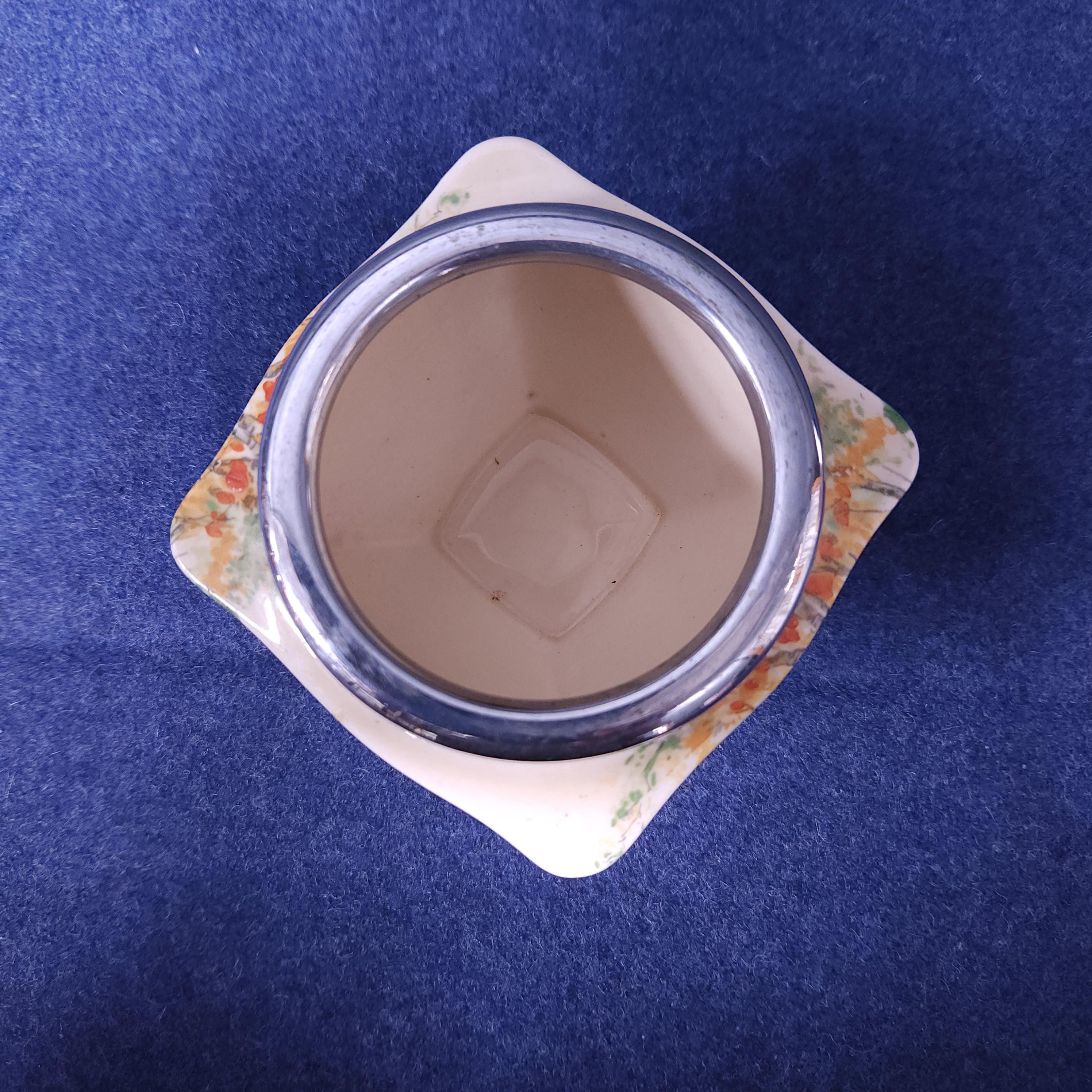 Art Deco Hand Painted Paradise Sugar Bowl