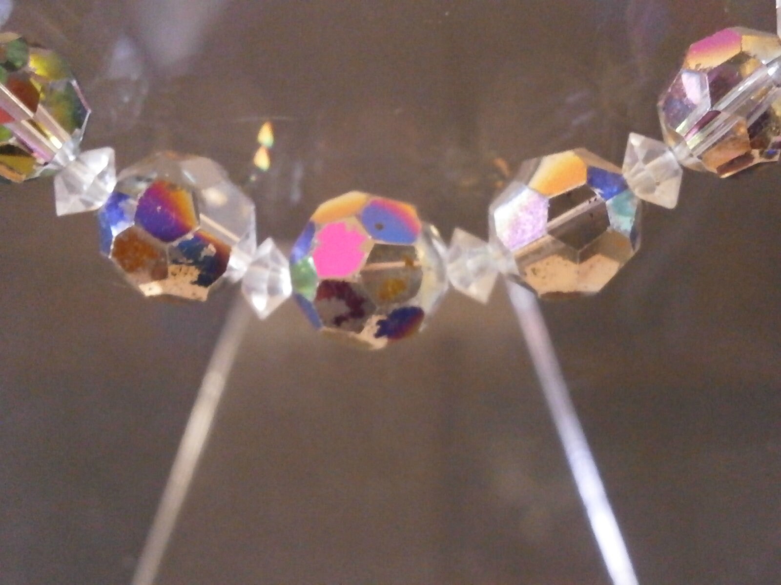 Crystal Glass Necklace - Vintage