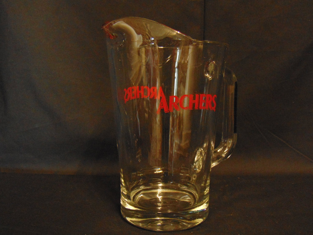 Vintage Archers Glass Advertising Pitcher