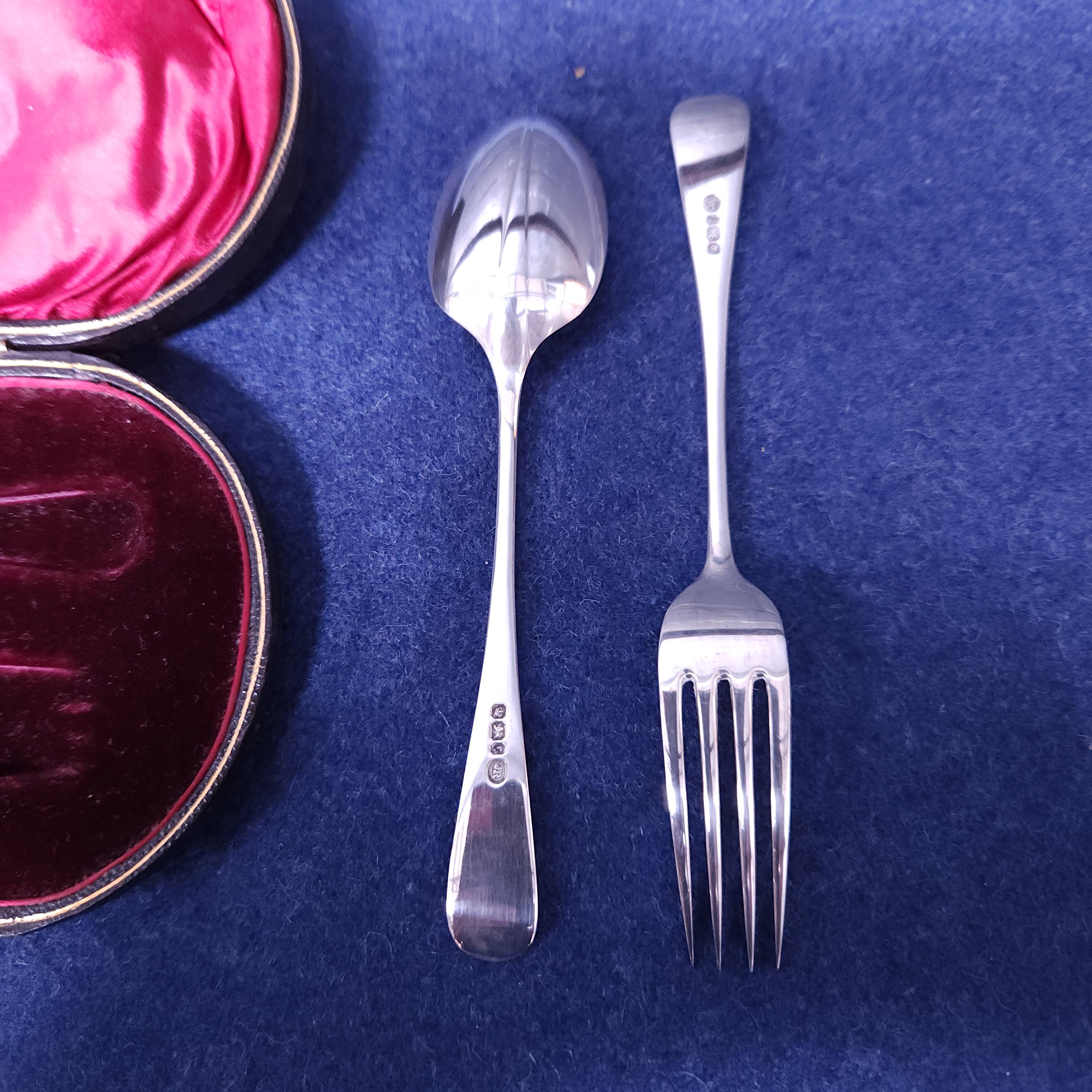 Hallmarked Silver Christening Set, 1895, John Round & Son Ltd