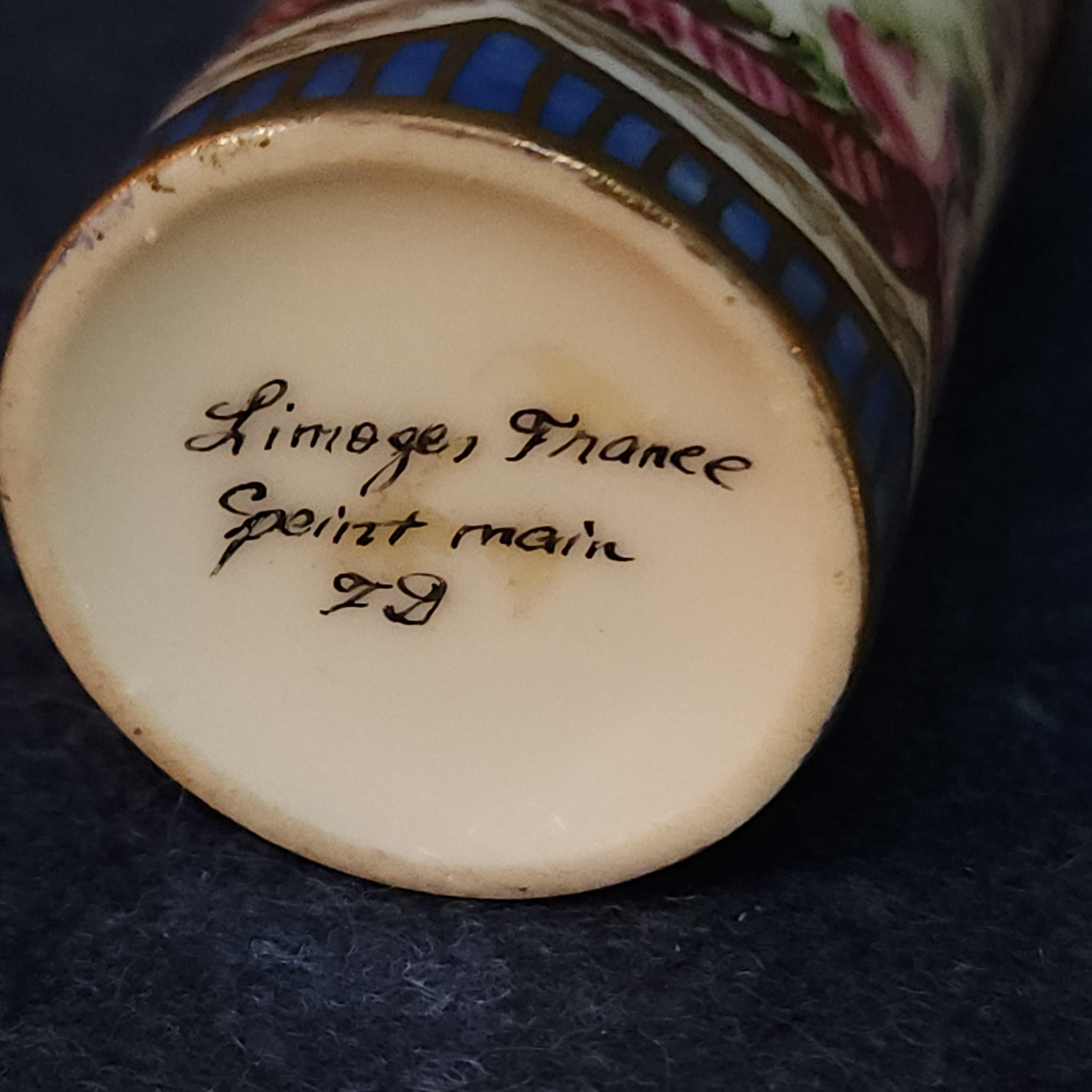 Limoge Hand Painted Small Trinket/Pill Box