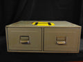 Vintage Industrial Bank of 2 Index Card Filing Drawers