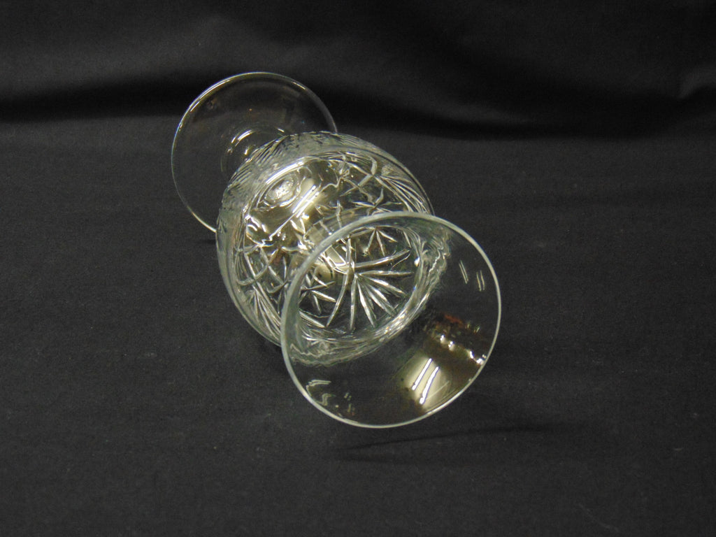 Vintage Cut glass Regency style vase.