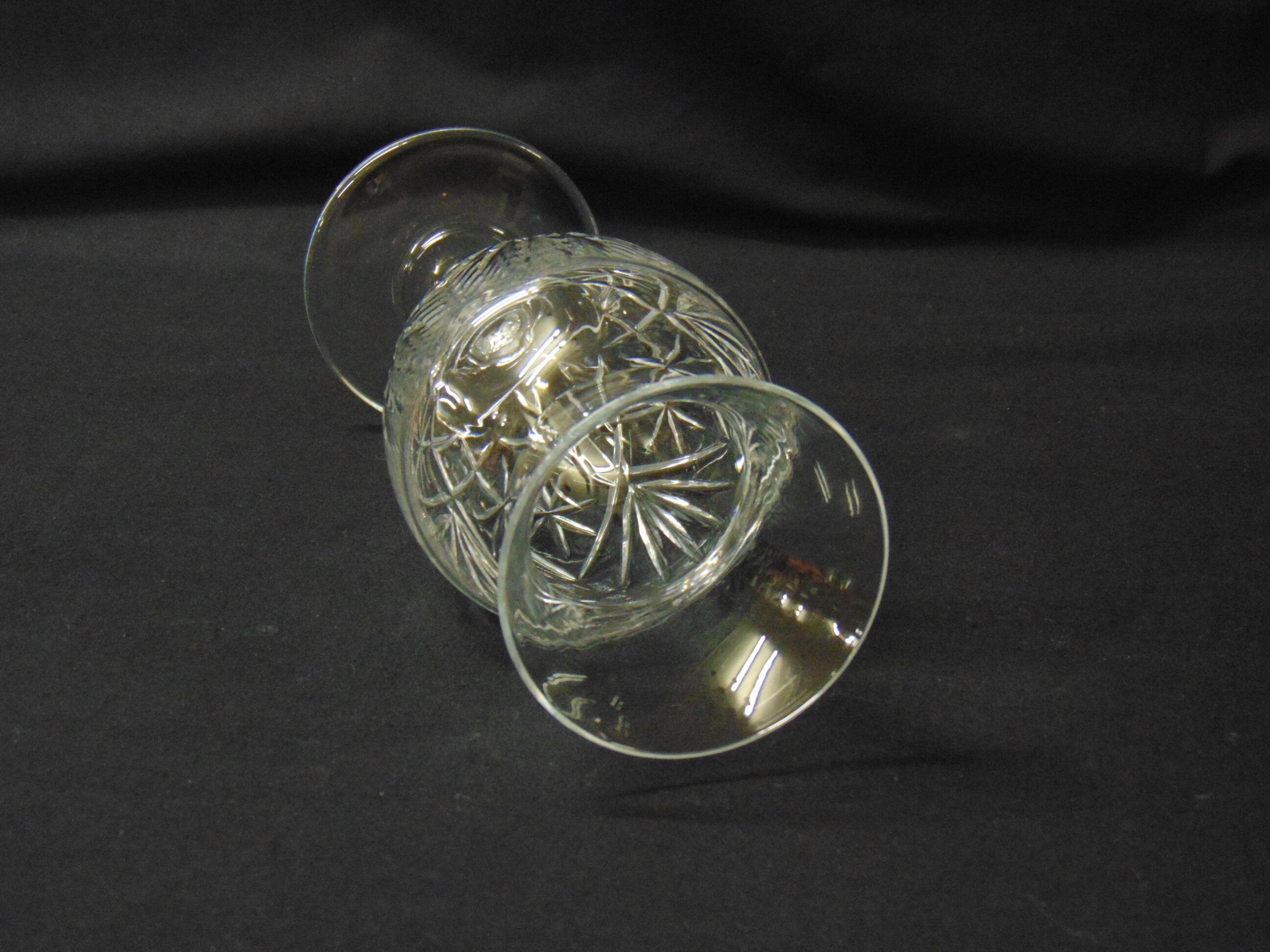 Vintage Cut glass Regency style vase.