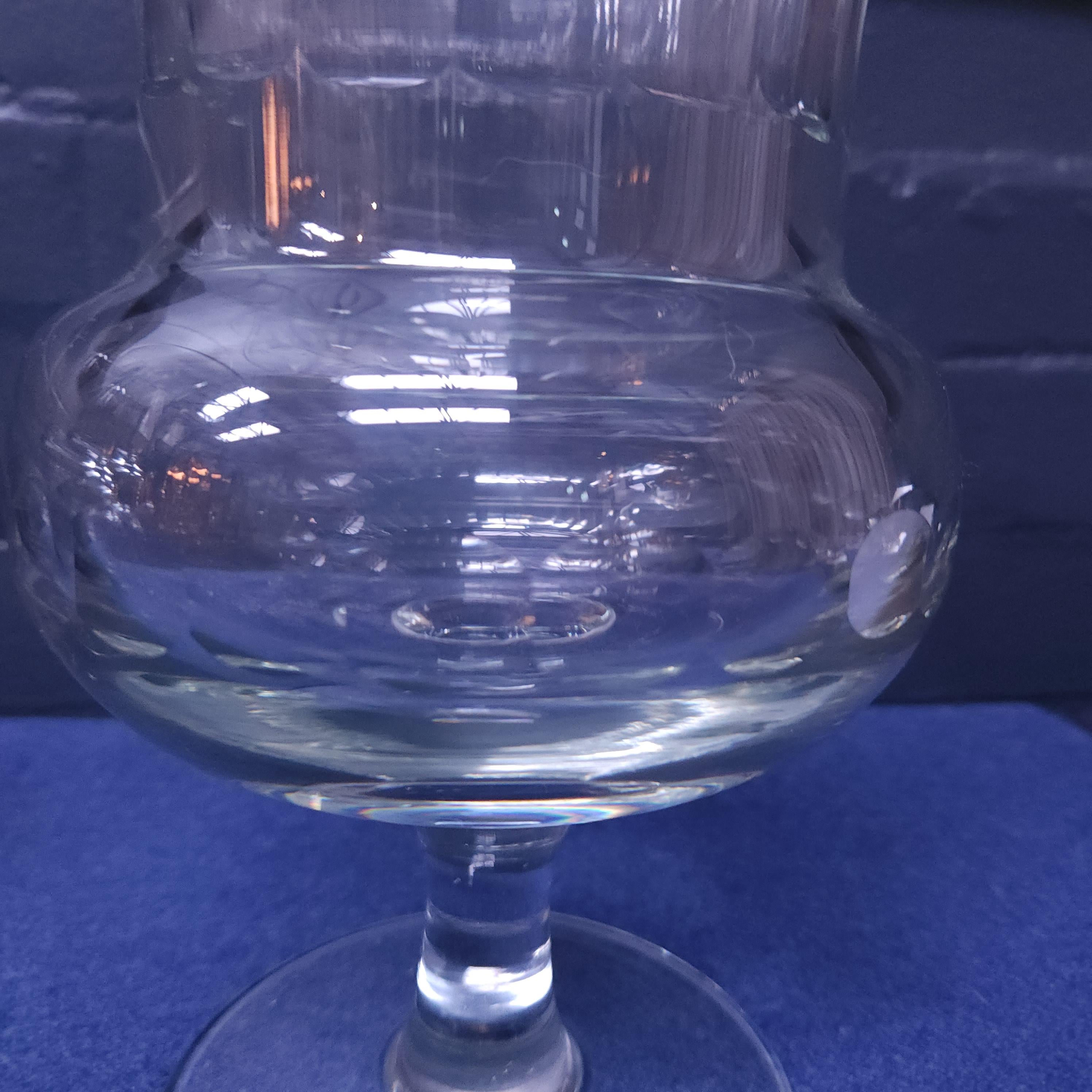 Large Pair 19thC Pedestal Glass Vases