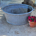 Continental Galvanised Tin Bath Planter