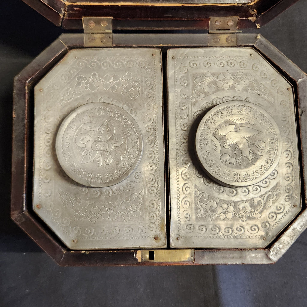 19thC Chinese Laquered Tea Caddy