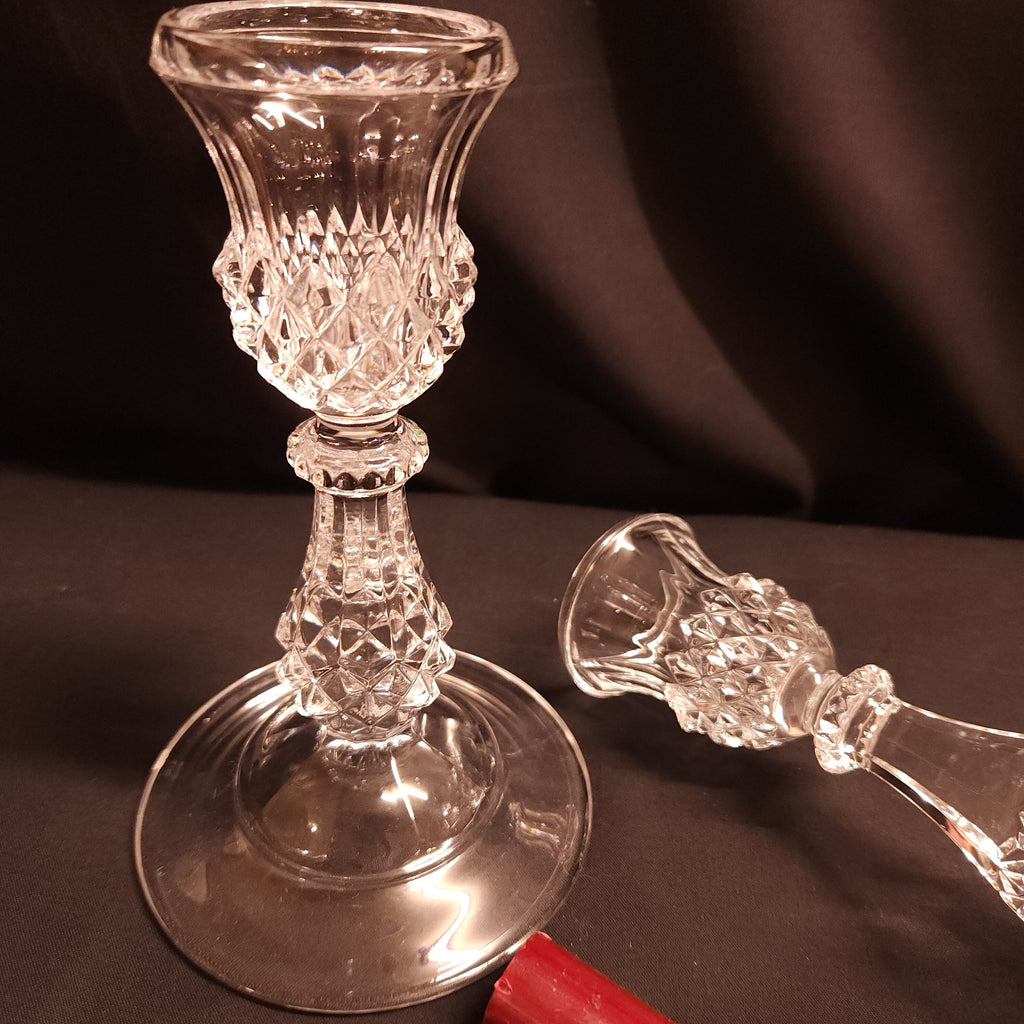 Pair of Crystal D'Arques Candlesticks