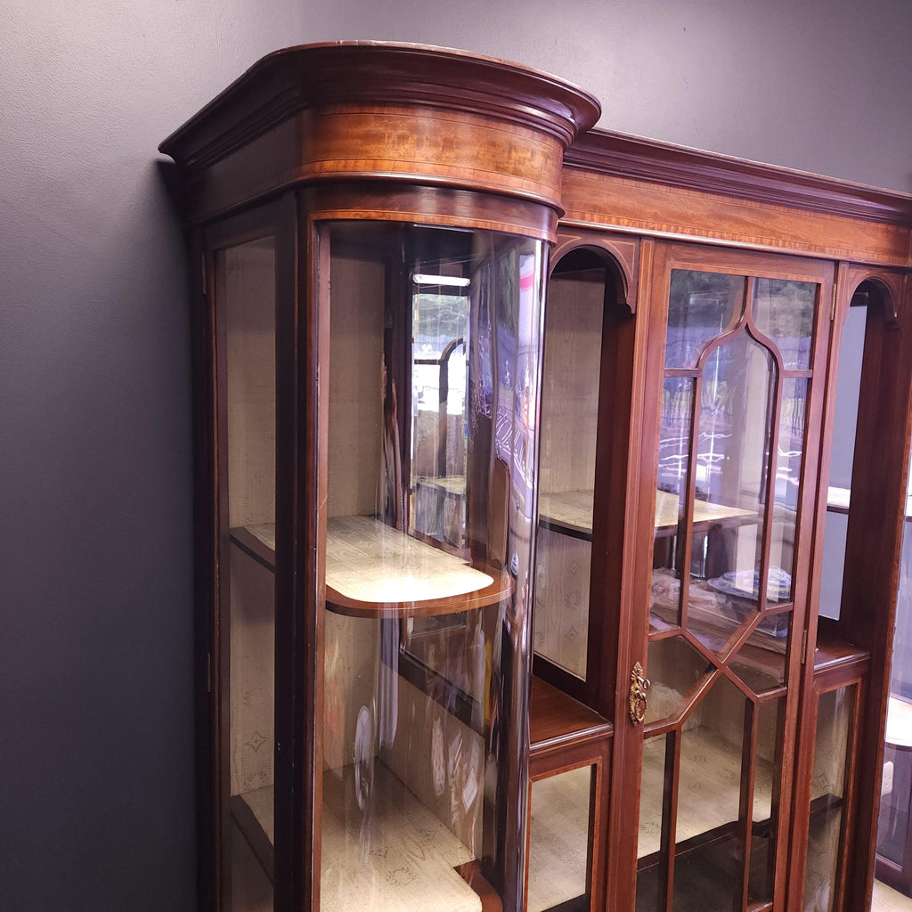 19thC Sheraton Revival Mahogany Display Cabinet