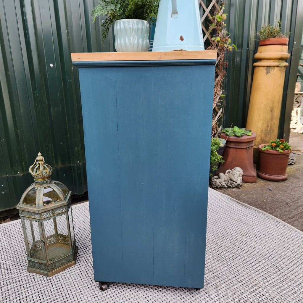 Victorian Larder Cupboard, Upcycled with Farrow & Ball Inchyra Blue