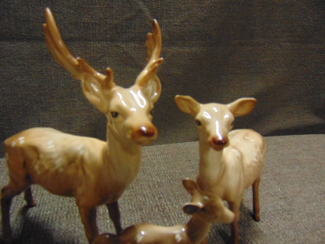 Beswick Deer Family - Stag, Doe and Fawn